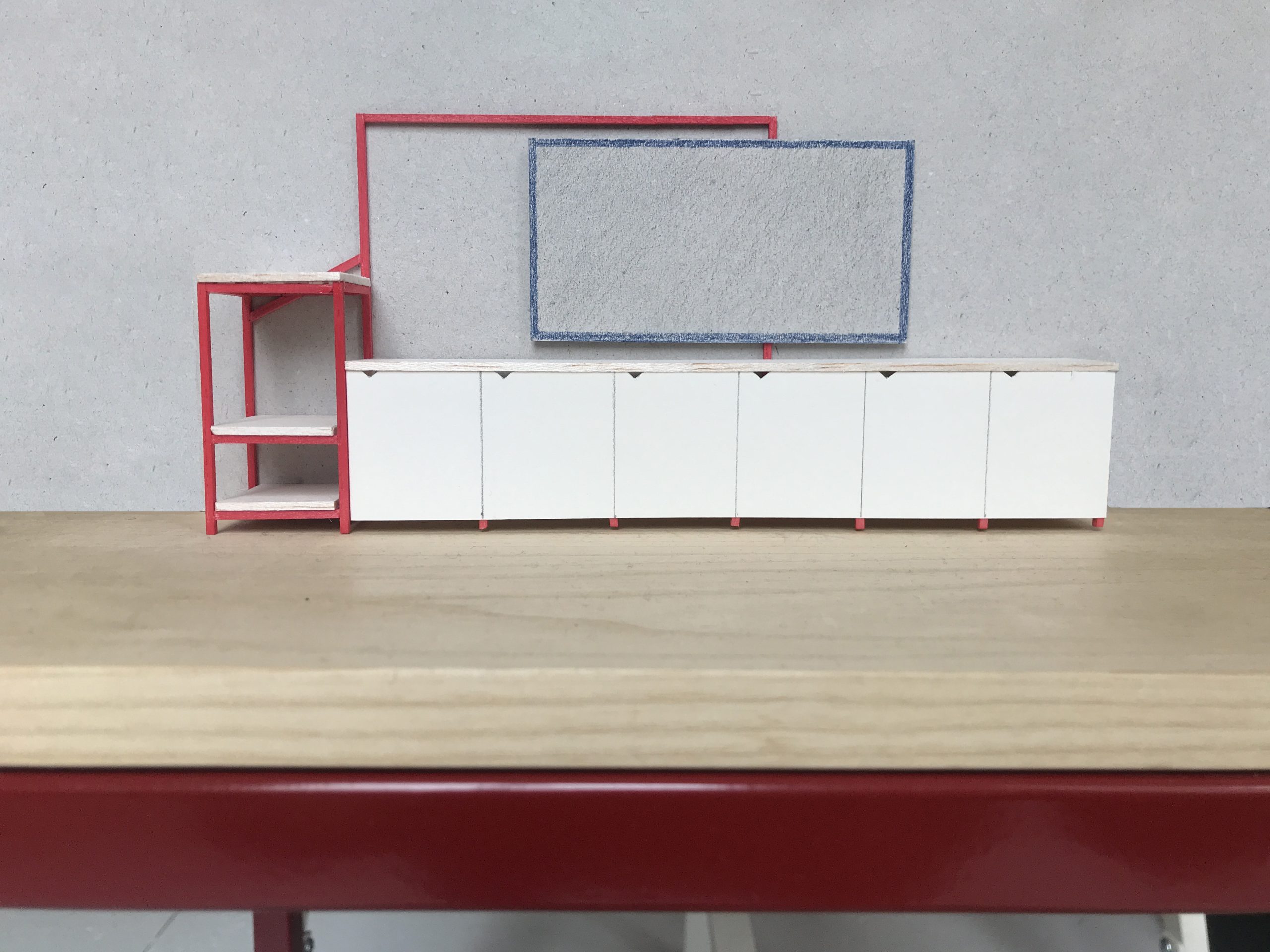 Scale model Tangents custom office furniture